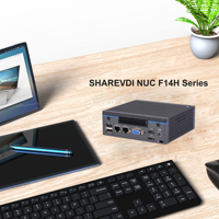 Nouvel ordinateur miniature personnalisé à triple écran (2*HD+VGA) avec 2 cartes réseau LAN, mini serveur, équipement de bureau, scanner, boîtier TV, support VESA, AMD A6