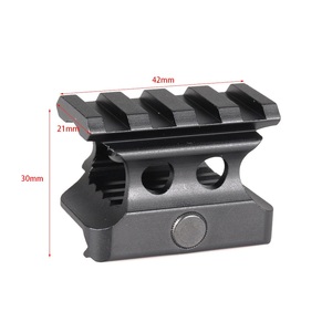 Durable Compact 4-Slot Lightweight Matte <b>Black</b> Riser Mount Adapter 42x30mm Aluminum Alloy Outdoor Equipment <b>Bracket</b> - Product Image 6