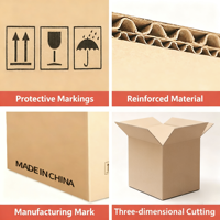 Cartons d'expédition personnalisés réutilisables, recyclables et écologiques pour l'emballage de chaussures et de vêtements, boîtes en carton ondulé pour envoi postal, finition mate