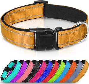 Tier bedarf Reflektieren des Hunde halsband Weiches Neopren Gepolstertes atmungsaktives Nylon-Haustier halsband Einstellbar für Welpen und kleine Hunde - Product Image 1