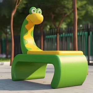 Sgabello/Panca in Resina e Fibra <span class=keywords><strong>di</strong></span> Vetro Personalizzato per Parco Giochi per Bambini con <span class=keywords><strong>Immagine</strong></span> <span class=keywords><strong>di</strong></span> Animali Cartoon, Resistente all'Usura - Product Image 2