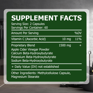 Private Label Apple Cider Vinegar Softgel Capsules + Keto Capsules Vitamin C Proprietary <b>Blend</b> for Adult Use Weight Management - Product Image 2