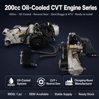 Ensemble Moteur de Moto Quad Go Kart Buggy 200cc GY6 CVT à Marche Arrière Refroidi par Huile à Démarrage Manuel Trade Supply