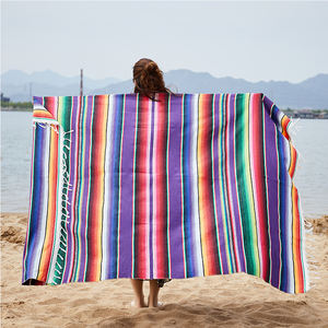 Drapeau personnalisé avec imprimé, bohème, vente en gros, tissé, bon marché, en vrac, pour fête, pique-nique, Yoga, couverture mexicaine, promotion - Product Image 1