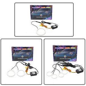APP sogno colorato angelo occhi anello alone 60/70/80/90/95/100/110/120MM auto luce di guida decorazione ambiente DRL 12V 2 4 in uno - Product Image 4