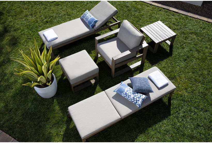 Natural wood hotel Villa Garden dining furniture lounge sofa chair  outdoor table Teak chairs