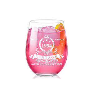 <span class=keywords><strong>Tasse</strong></span> transparente en verre à vin rouge personnalisée en gros avec lettrage humoristique pour cadeau de retraite d'amitié d'anniversaire - Product Image 6