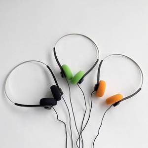 Wholesale <strong>Price</strong> <strong>Aviation</strong> <strong>Headset</strong> F003 Mini Light Sponge Vintage Headphones Photo Decoration Earbud Wired Earphones Headphone - Product Image 2