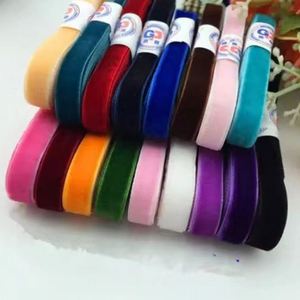 ริบบิ้นกำมะหยี่สีสันสดใสคุณภาพสูงแบบหน้าเดียว ขนาดกว้าง 6-50 มม. สำหรับเสื้อผ้า ของตกแต่งบ้าน ของขวัญ ผ้าม่าน - Product Image 2