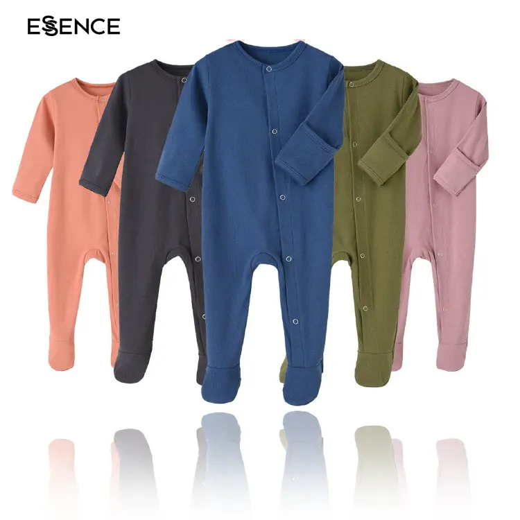 New Born Infant Clothes 100% Cotton Baby Rompers Winter Unisex Baby Suit Newborn Button Onesie Long Sleeve Baby Romper