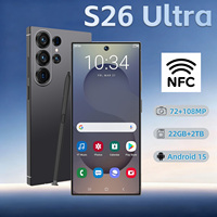 Teléfono Celular S26 Ultra Multifunción NFC Desbloqueado 5G con Reconocimiento Facial, GPS, 22GB+2TB para Trabajo de Oficina, Viajes Diarios y Uso Comercial