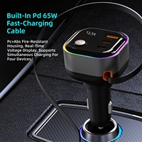 Pengisi Daya Mobil USB Type-C Retractable Grosir, Pengisi Daya Soket Pemantik Rokok, Lampu Indikator Daya LED, Pengisi Daya Kendaraan
