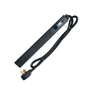 OEM Rack Mount PDU 1.5U 9 vie 5-15R 250V 50A 6-50P USA socket unità di distribuzione dell'alimentazione