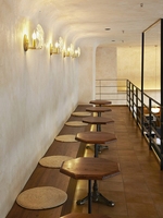 Meubles de table de restaurant de style antique en bois de chêne massif d'épaisseur petit dessus de table octogonal pour restaurant