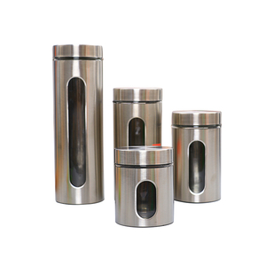 Best selling best price Mumu Round sealed food storage cans fancy spice jar Spice jar and stainless steel lid