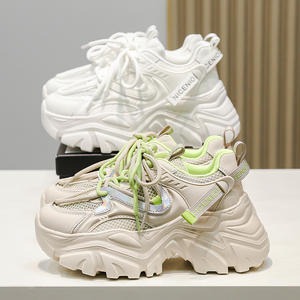 <b>Chunky</b> Shoes Women Platform Mesh Dad Shoes High Heel 6-8cm Breathable Lightweight Sport Style - Product Image 1