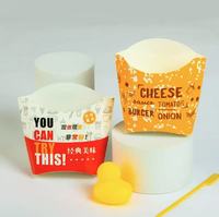 Gobelet en papier couché pour frites et œufs soufflés, réutilisable et jetable, pour restaurants de restauration rapide, idéal pour les plats à emporter