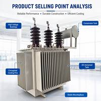 Transformateur de distribution immergé dans l'huile 500 kVA S11 à enroulement en cuivre, transformateur de puissance abaisseur, fabricant