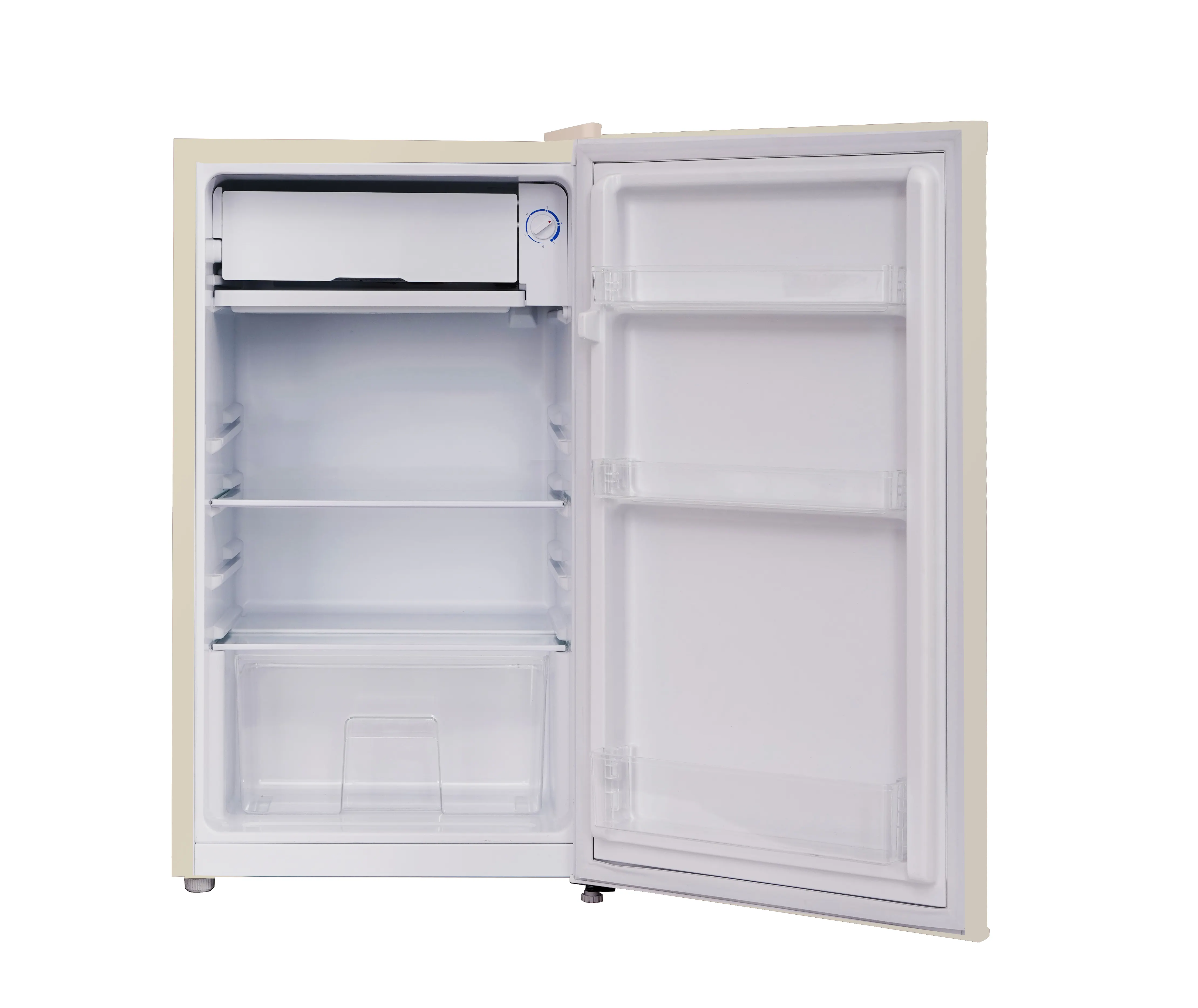 92L White Single Door Upright Retro Mini Small Fridge Refrigerator For Home