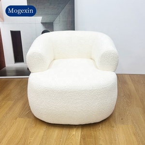 Conjunto de sillón y sofá de lujo informal nórdico, muebles de madera de Villa de diseñador para sala de estar, sofá con pies de madera para apartamento en casa - Product Image 2