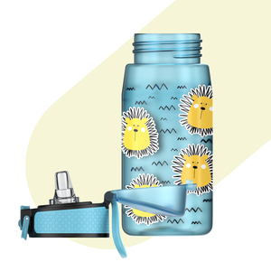 Leakproof 14oz Plastic Tritan Bpa Free <b>Kids</b> Water Bottle With Custom Logo - Product Image 3