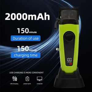 Cortadora <span class=keywords><strong>de</strong></span> <span class=keywords><strong>Pelo</strong></span> Profesional <span class=keywords><strong>de</strong></span> Alta Calidad con Logotipo Personalizable, Motor sin Escobillas <span class=keywords><strong>de</strong></span> 11500 RPM, USB con Base, Inalámbrica a Batería - Product Image 4