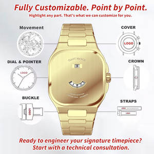 Reloj Mecánico con Logotipo OEM, Movimiento ST1721, Esfera Pulida, Dos Opciones de Correa, Relojes de Lujo - Product Image 2