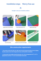 Vente en gros Plancher flottant Terrain de basket Extérieur Maternelle Patinage à roulettes Antidérapant Résistant à l'usure PP Patchwork Sol