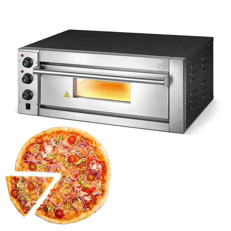 Pão de controle elétrico forno deck pizza Mini Portátil Comercial Padaria Assando Forno De Pizza Elétrico Build-in