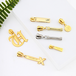 Custom Logo Metal Zipper Slider OEM Engraved Brand Logo Zipper <b>Puller</b> Custom Metal Zipper Pull for Handbag - Product Image 4