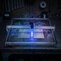 Grabador Láser de Escritorio Hobby 6550, Mini Máquina de Grabado y Corte Láser de Diodo CNC para Madera, Cuero y Acrílico, Compacta para Bricolaje