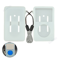 Funda de silicona blanca de 13,5 mm para iPod Classic 6.ª generación, gruesa, para iPod Video 5.ª generación, 60 GB, 80 GB + cordón