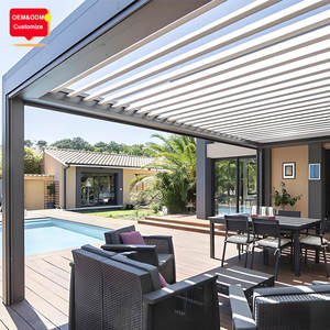 Gemotoriseerd Buiten Regendicht Aluminium Pergola Bioclimatic Lamellen Tuin Luifel Voor Patio Tuinhuisje Bioclimatic - Product Image 5