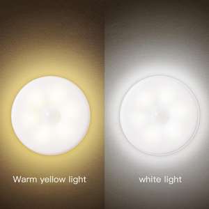 迷你触摸控制夜灯无线圆形运动传感器夜灯卧室衣柜厨房照明壁灯 - Product Image 5