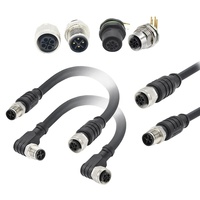 Connecteur M12 4 broches codé S, mâle/femelle, capteur de soudage, couvercle en plastique étanche, connecteur de câble M12, connecteurs de fils