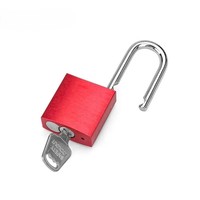 QVAND 38mm en aluminium et acier inoxydable manille Oem rouge cadenas de sécurité avec clé principale