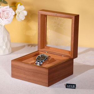 Handmade Bằng Gỗ Túi Đồng Hồ Hiển Thị Hộp Trường Hợp Antique Gỗ Lưu Trữ Chủ Box Với Glass Nắp Cho Thu - Product Image 3