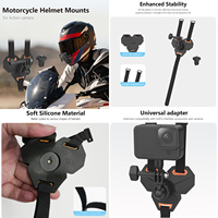Support de casque de moto pliable pour mentonnière, compatible GoPro Hero 13 12 11, Insta360, DJI Osmo Action et autres accessoires de caméra