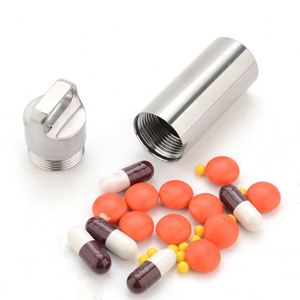 EDC Titanium Medicine <b>Pill</b> Case Waterproof Bottle OEM ODM Outdoor Use - Product Image 2