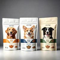 Sachet Doypack Personnalisé pour Aliments pour Animaux, Refermable avec Fermeture Zip, Anti-odeur, Fenêtre Transparente, Emballage pour Friandises Chien Chat 500g 1kg 2kg 5kg