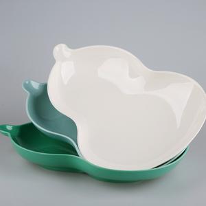 Plato de Frutas de Plástico Blanco en Forma de Calabaza, Diseño Ovalado Moderno, Apto para Lavavajillas, Regalos para Cocina y Comedor, Tamaño L - Product Image 5