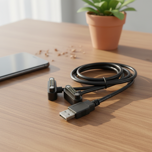Connecteur de charge magnétique USB-A vers terminal Pogo Pin <span class=keywords><strong>10</strong></span> broches, câble magnétique Pogo Pin, prix usine - Product Image 2