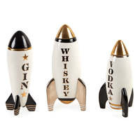 42.3oz Unique Porcelaine Whisky Conteneur Vin Accessoire Liqueur Esprit Bouteille Céramique Rocket Decanter