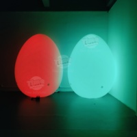 2m 3m Ballon gonflable en forme d'oeuf géant Ballon gonflable en PVC pour oeuf Grand oeuf gonflable Led
