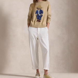 Maglione Lavorato a <span class=keywords><strong>Maglia</strong></span> da <span class=keywords><strong>Donna</strong></span> RL Nuovo Stile Autunno Inverno con Collo Alto a Orsetto Cartone Animato, Maniche Lunghe, Vestibilità Ampia e Anti-Piega - Product Image 3