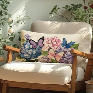 Housse de coussin imprimée fleur <span class=keywords><strong>papillon</strong></span> tissu de coussin <span class=keywords><strong>d</strong></span>'impression de luxe pour <span class=keywords><strong>taie</strong></span> <span class=keywords><strong>d</strong></span>'<span class=keywords><strong>oreiller</strong></span> coussin - Product Image 5