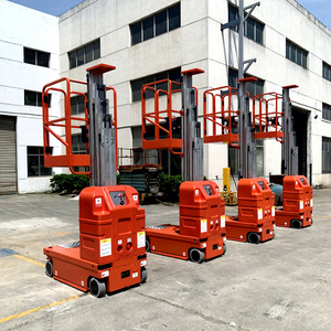 Mât élévateur vertical électrique portable KCCL, hauteur maximale 12 m, construction en alliage d'aluminium, capacité 200 kg, utilisation en usine de fabrication - Product Image 2