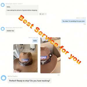 2025 LOGOTIPO PERSONALIZADO Lujo Lana Hombres Bandas Vaqueras Unisex Texas Ranger Llavero al por mayor Hebilla de cinturón al por mayor Sombreros Fedora Vaqueros - Product Image 4