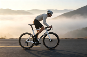 จักรยานเสือหมอบคาร์บอนน้ำหนักเบาพิเศษ 7.5 กก. รุ่น SK02 ระบบเบรกไฮดรอลิก SHIMANO ULTEGRA R8100 Di2 ล้อคาร์บอน ยาง Continental Road - Product Image 4