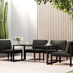Hiện đại ngoài trời bàn ăn 120x60x66 cm nhôm bền kim loại cho sân sử dụng - Product Image 2